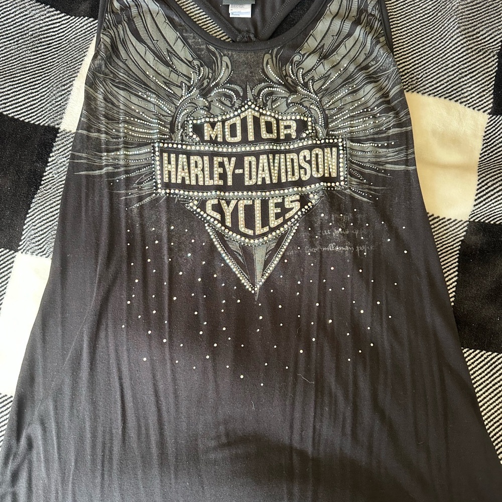 Harley-Davidson Black and Silver Graphic Tank